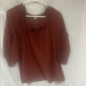 a.n.a Women's Chic Rust Blouse
